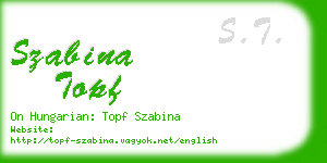 szabina topf business card